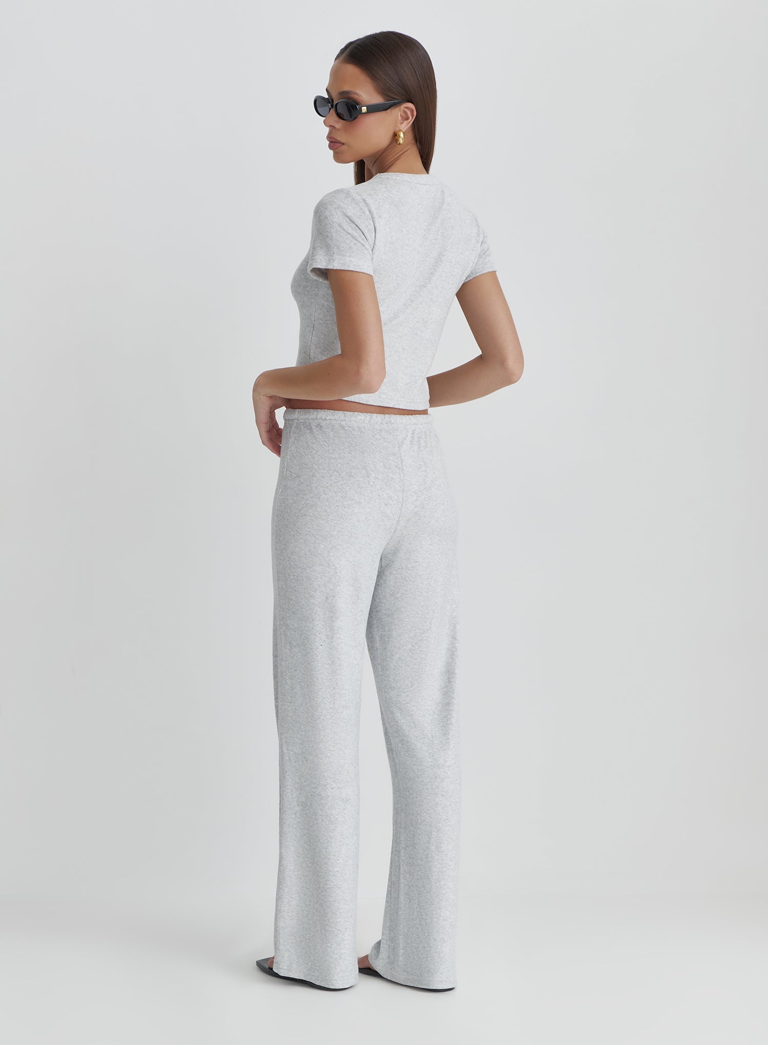 Grey Towelling Trouser